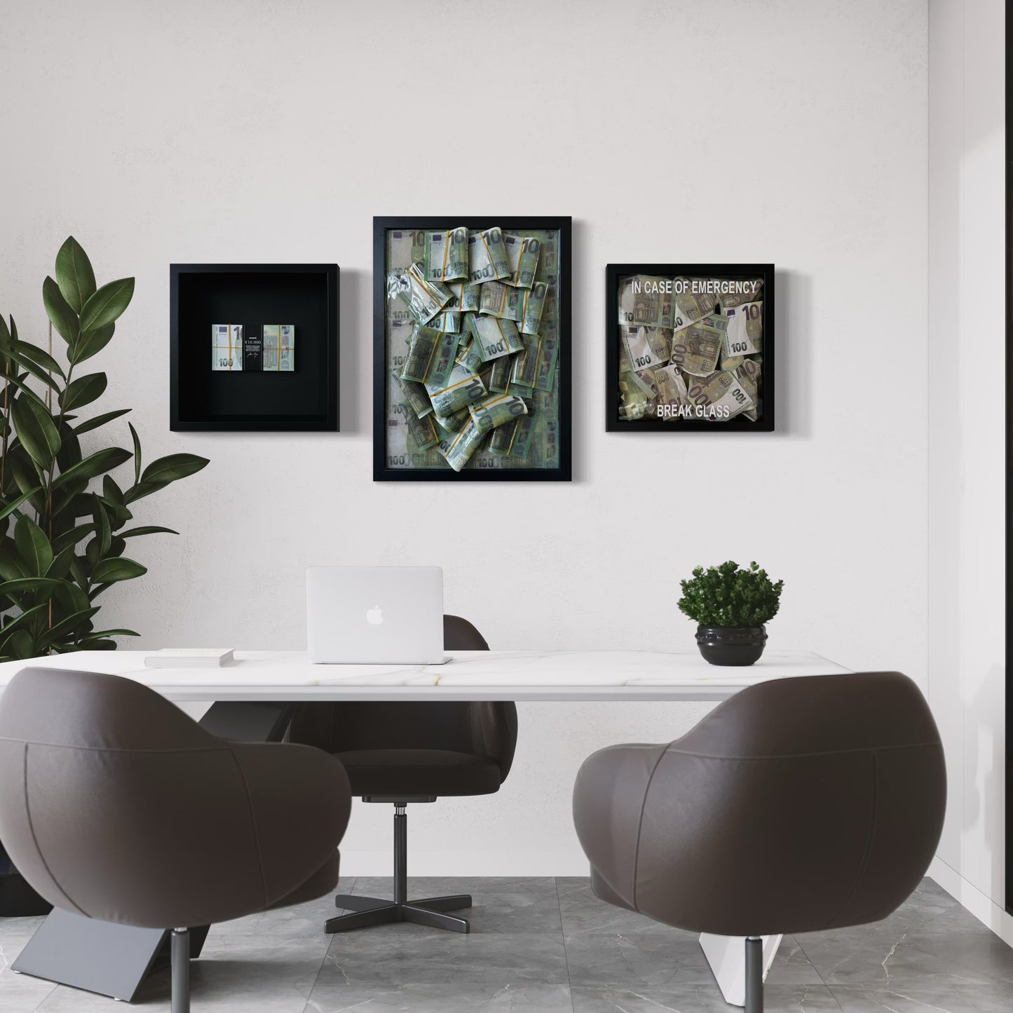 Bundle of 3 frames - Money Art Series €100