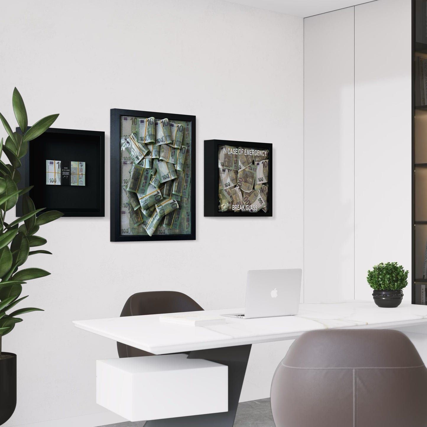 Bundle of 3 frames - Money Art Series €100