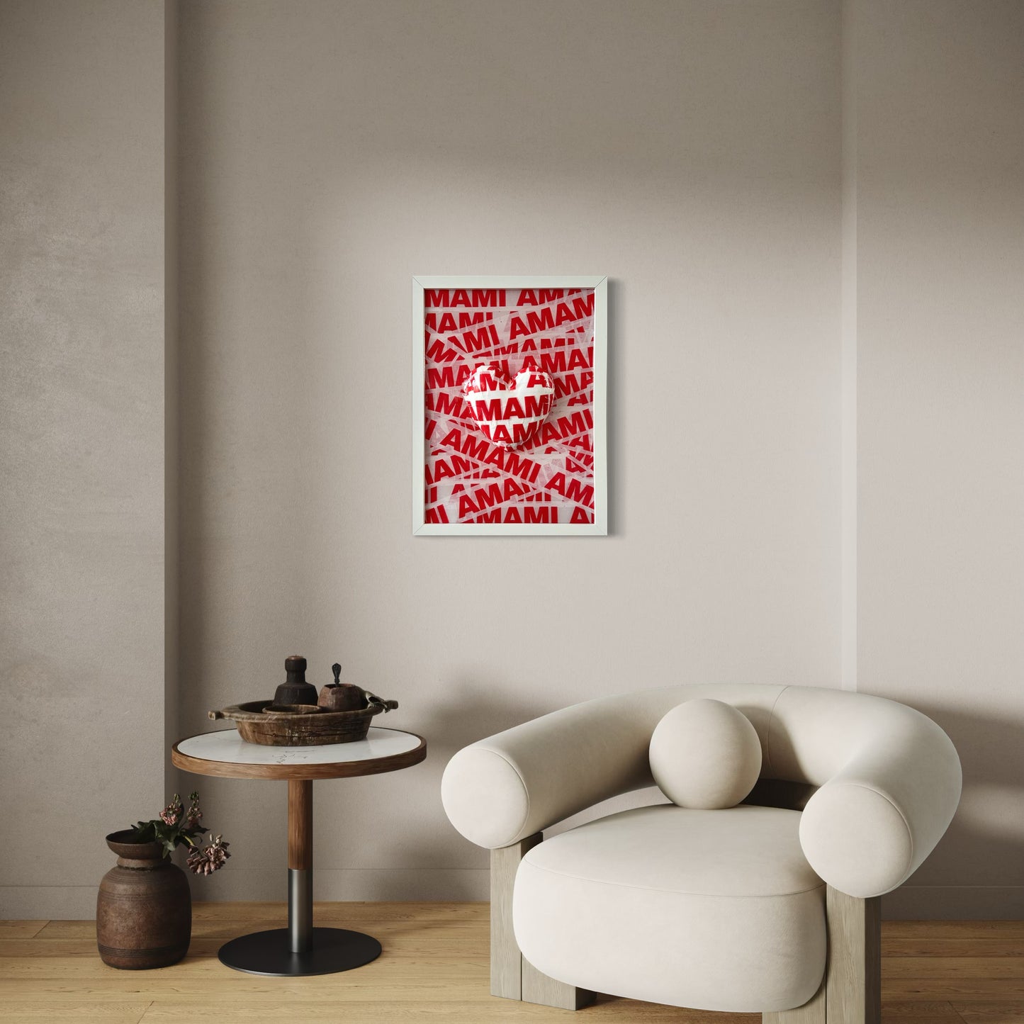 Quadro Cuore “AMAMI” - disponibile in 2 colori