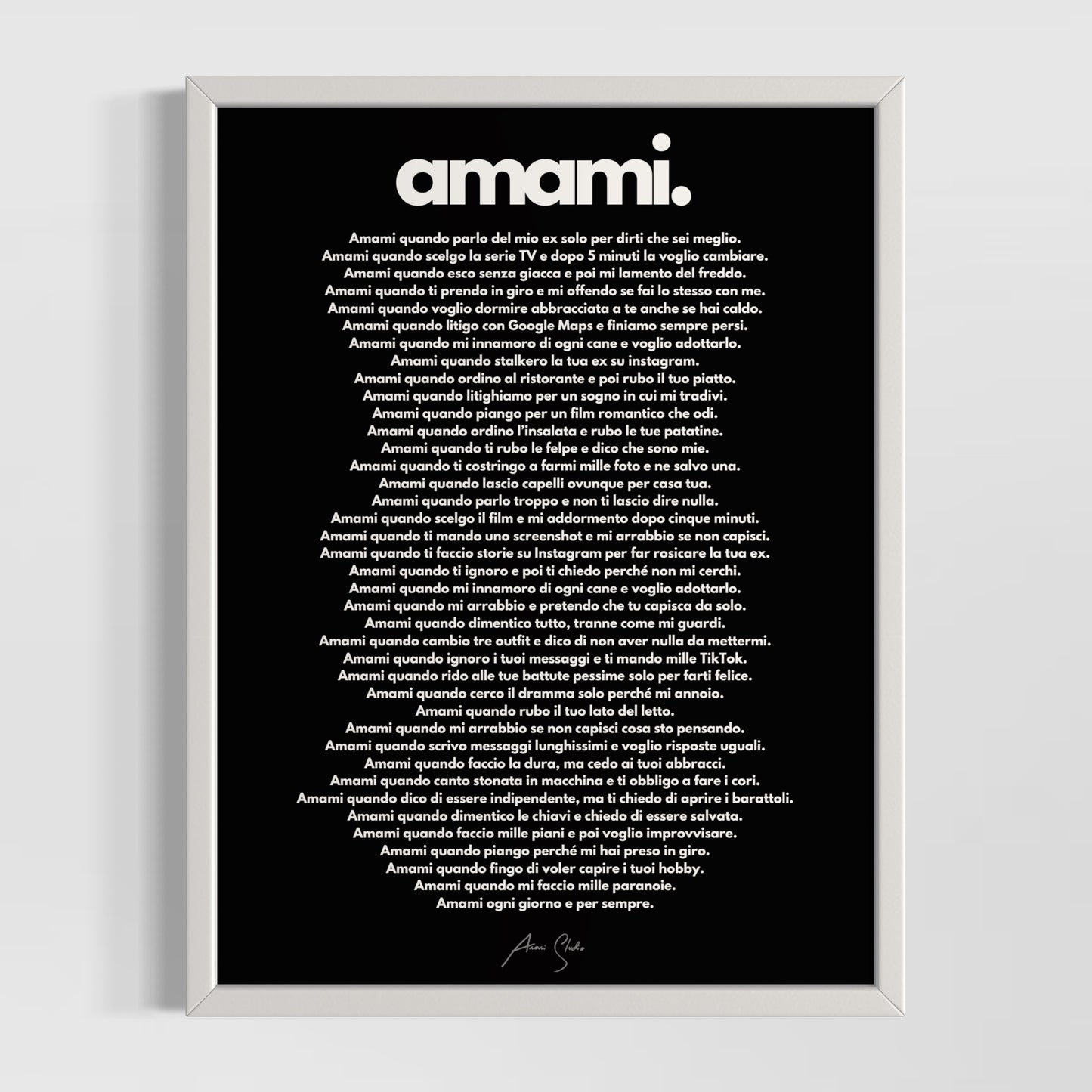 "Amami" - Manifesto dell'Amore Imperfetto PER LUI