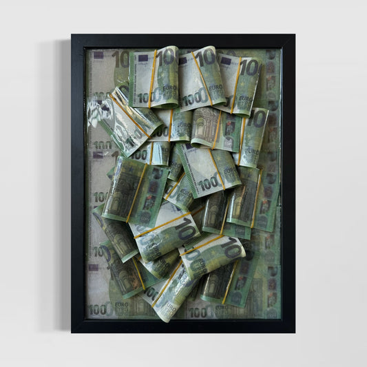 Quadro Raised Riches 100€ - Black