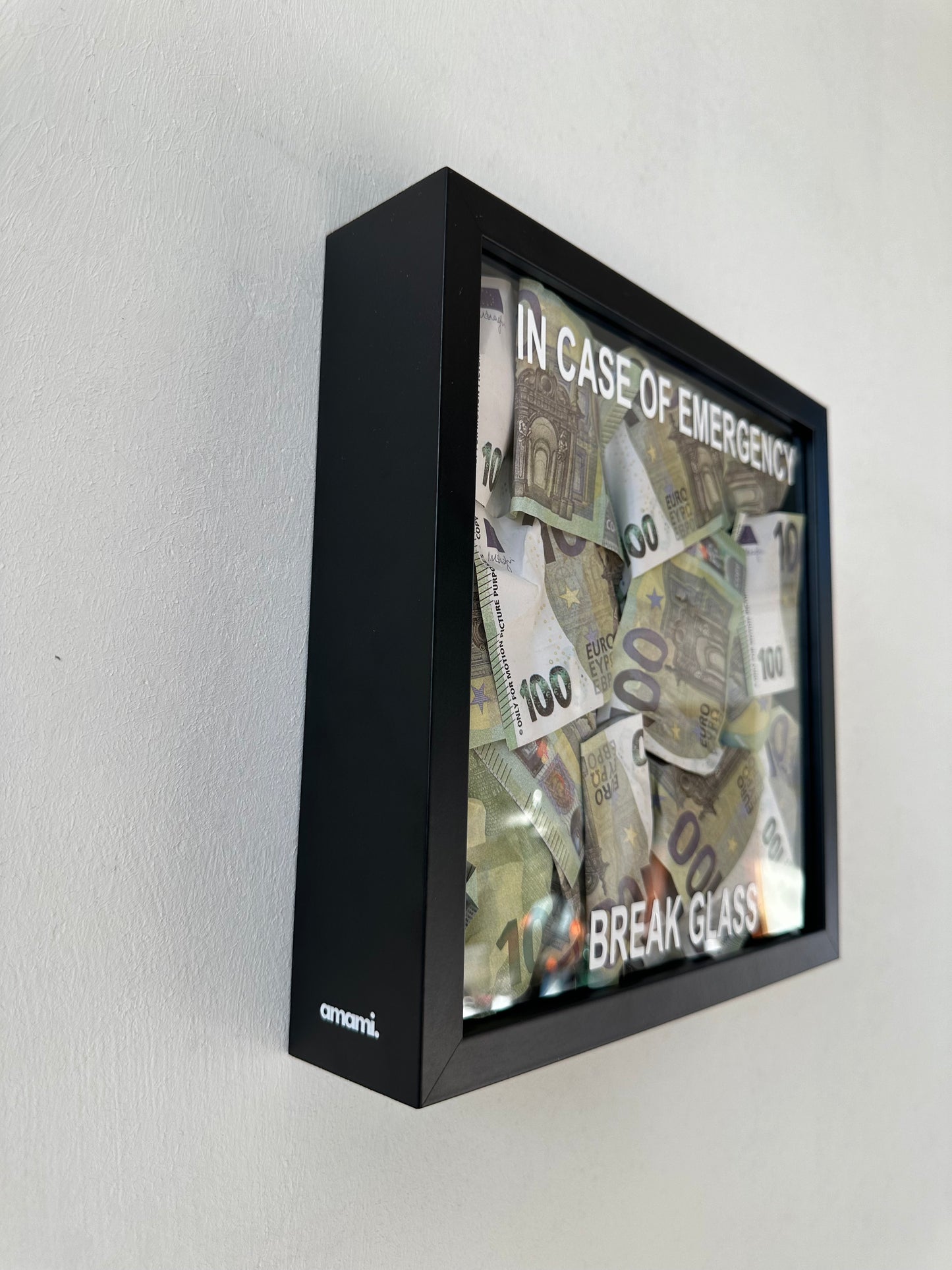 Quadro Money 100€ - In Case of Emergency - 2 colori disponibili