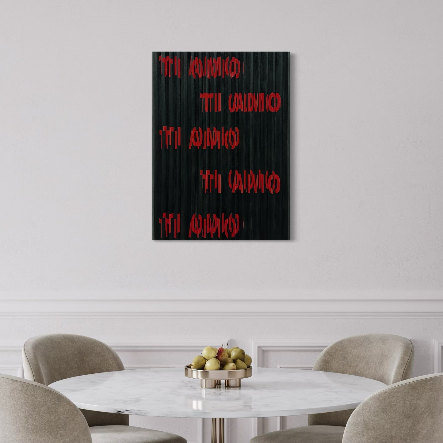 Quadro Odi et Amo - Rosso e Nero