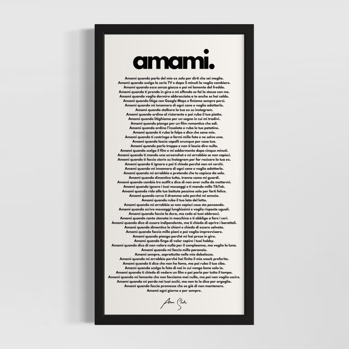 "Amami" - Manifesto dell'Amore Imperfetto PER LUI