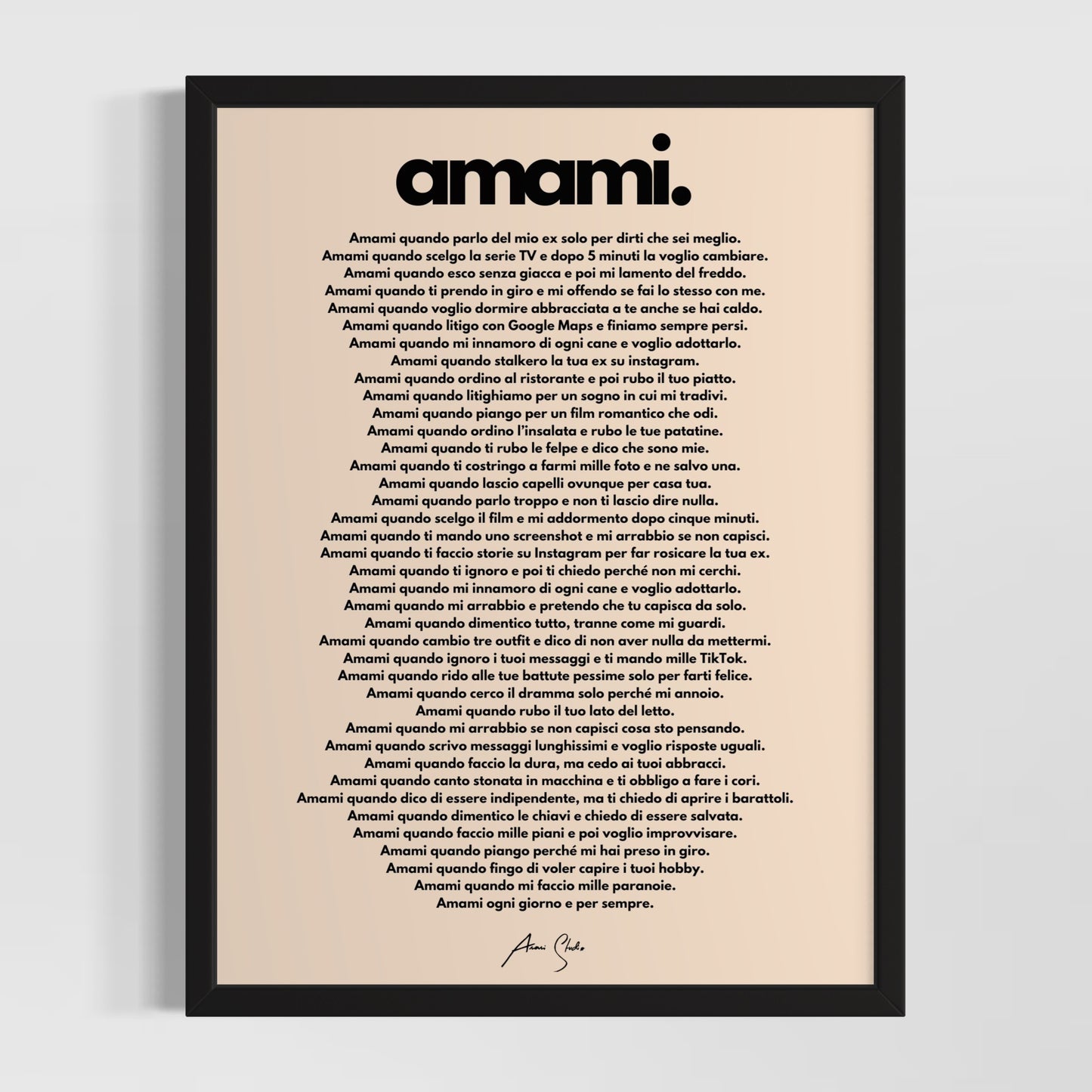 "Amami" - Manifesto dell'Amore Imperfetto PER LUI