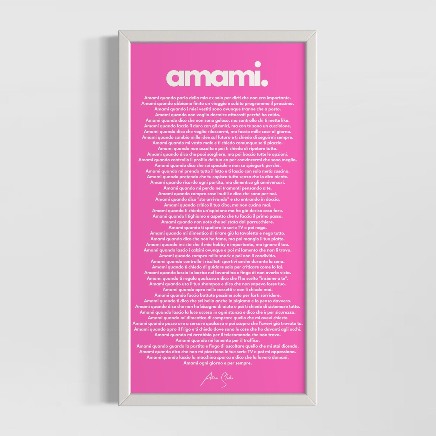 "Amami" - Manifesto dell'Amore Imperfetto PER LEI