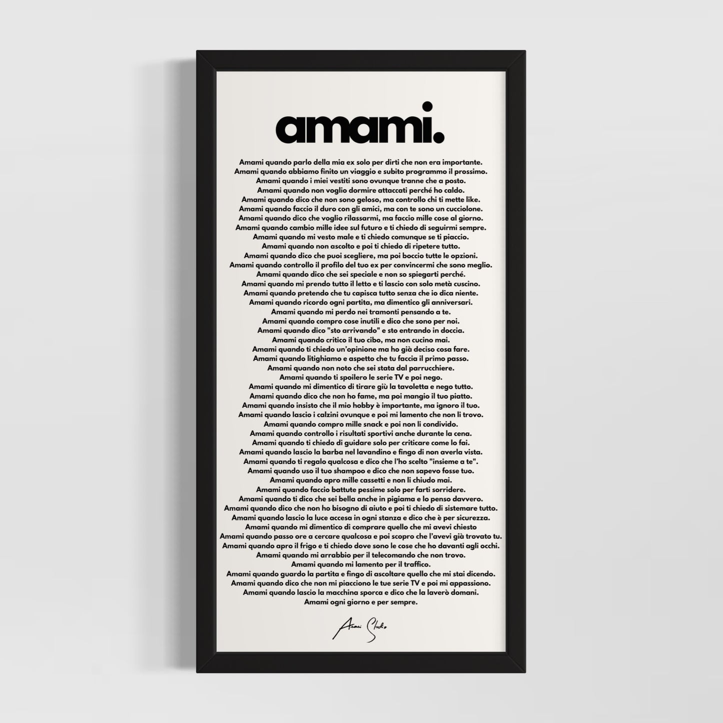 "Amami" - Manifesto dell'Amore Imperfetto PER LEI