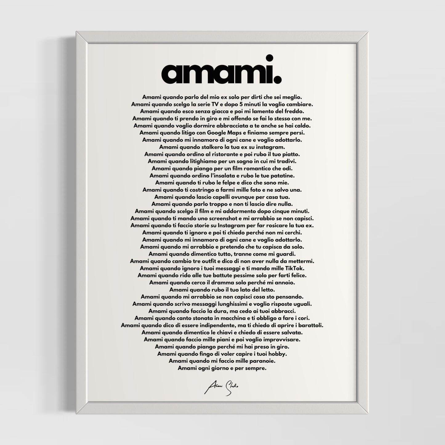 "Amami" - Manifesto dell'Amore Imperfetto PER LUI