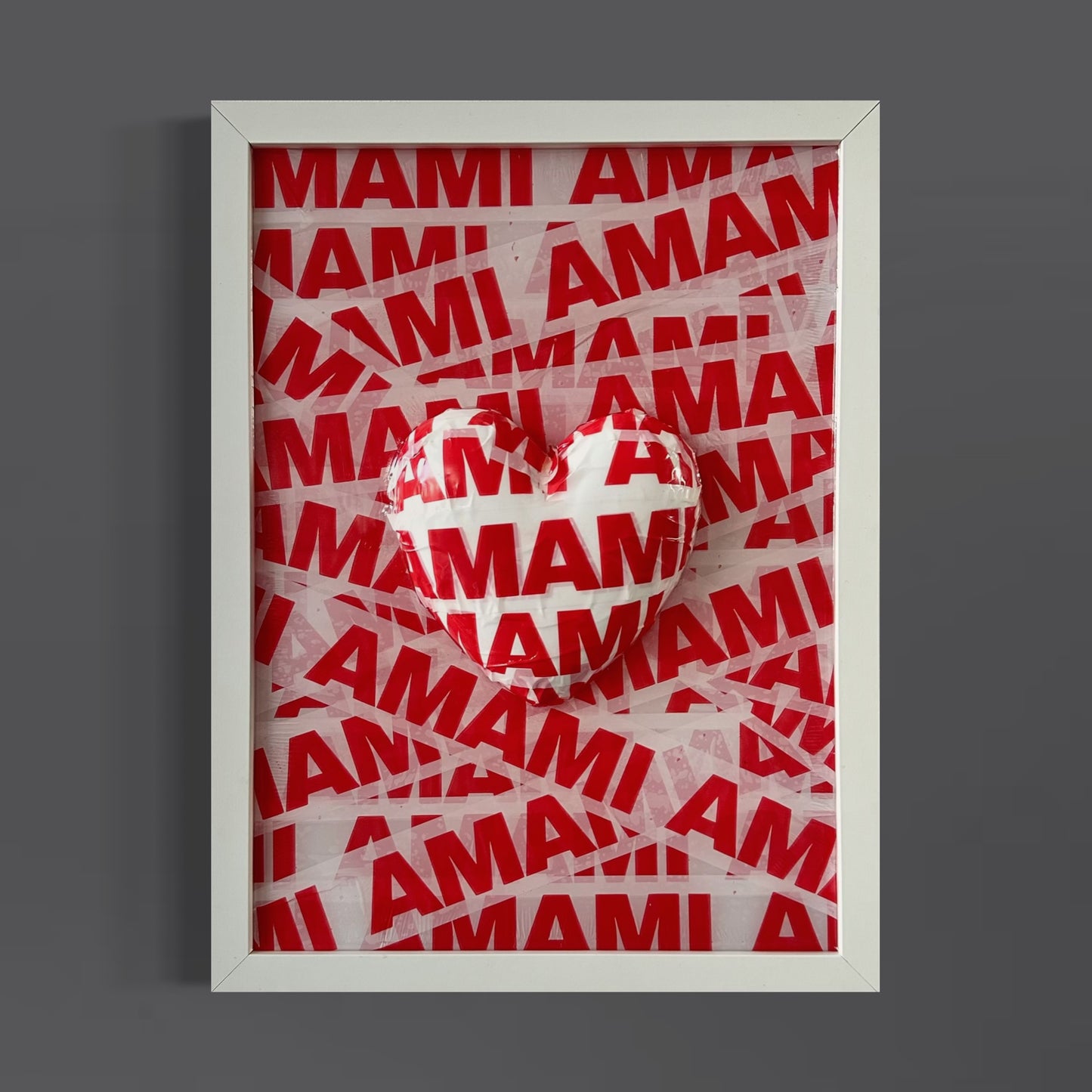 Quadro Cuore “AMAMI” - disponibile in 2 colori