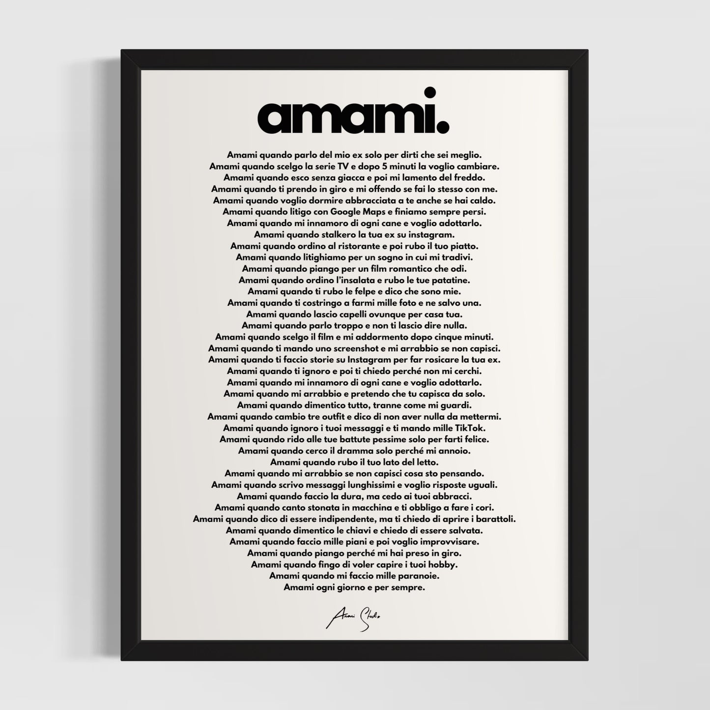 "Amami" - Manifesto dell'Amore Imperfetto PER LUI