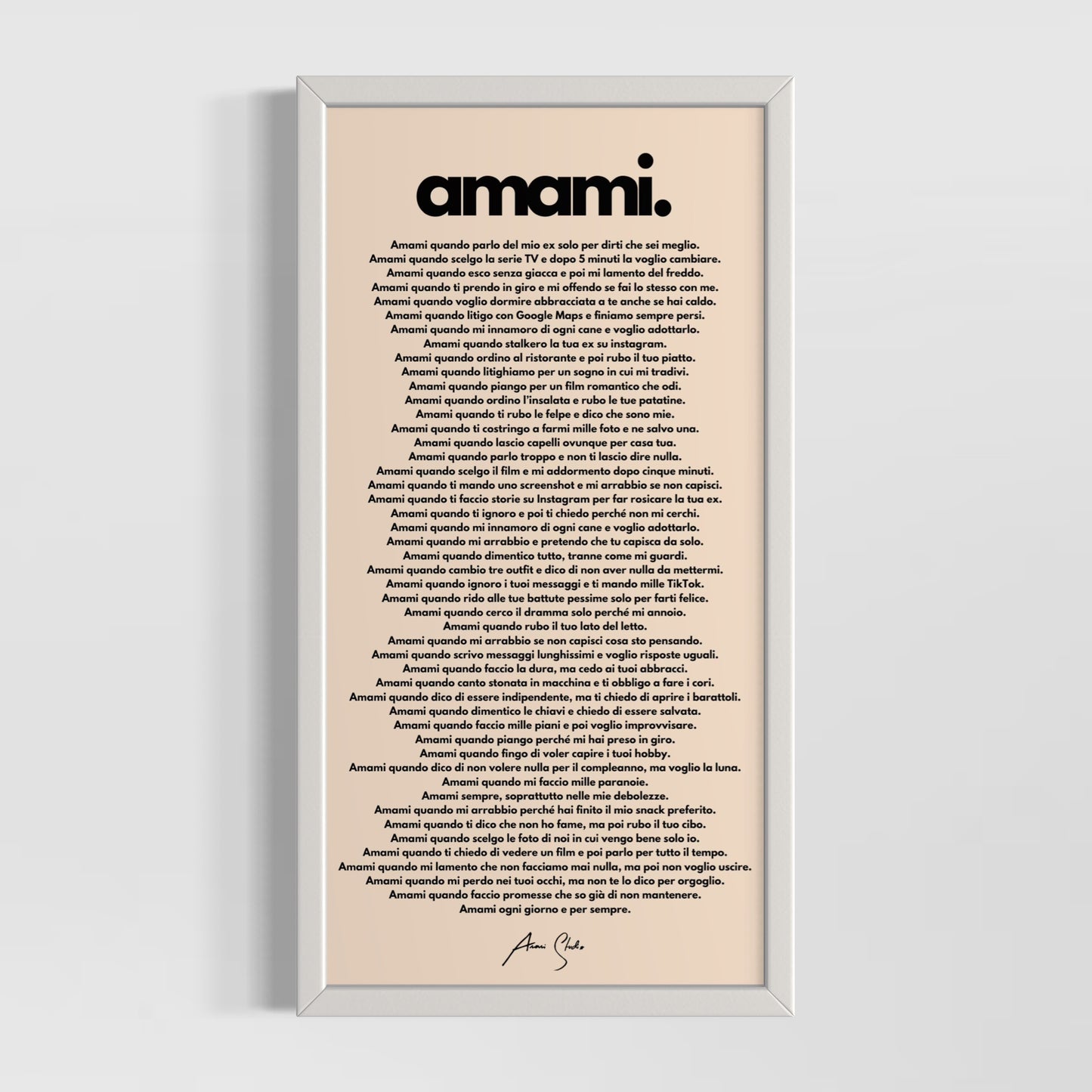 "Amami" - Manifesto dell'Amore Imperfetto PER LUI