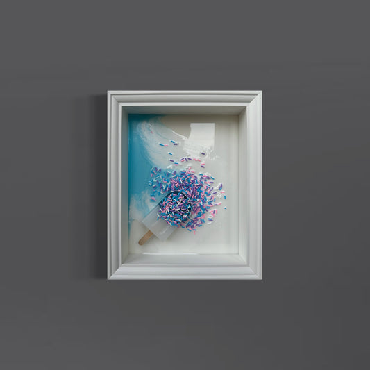 Quadro Ghiacciolo - “Melted Popsicle Blue/White”