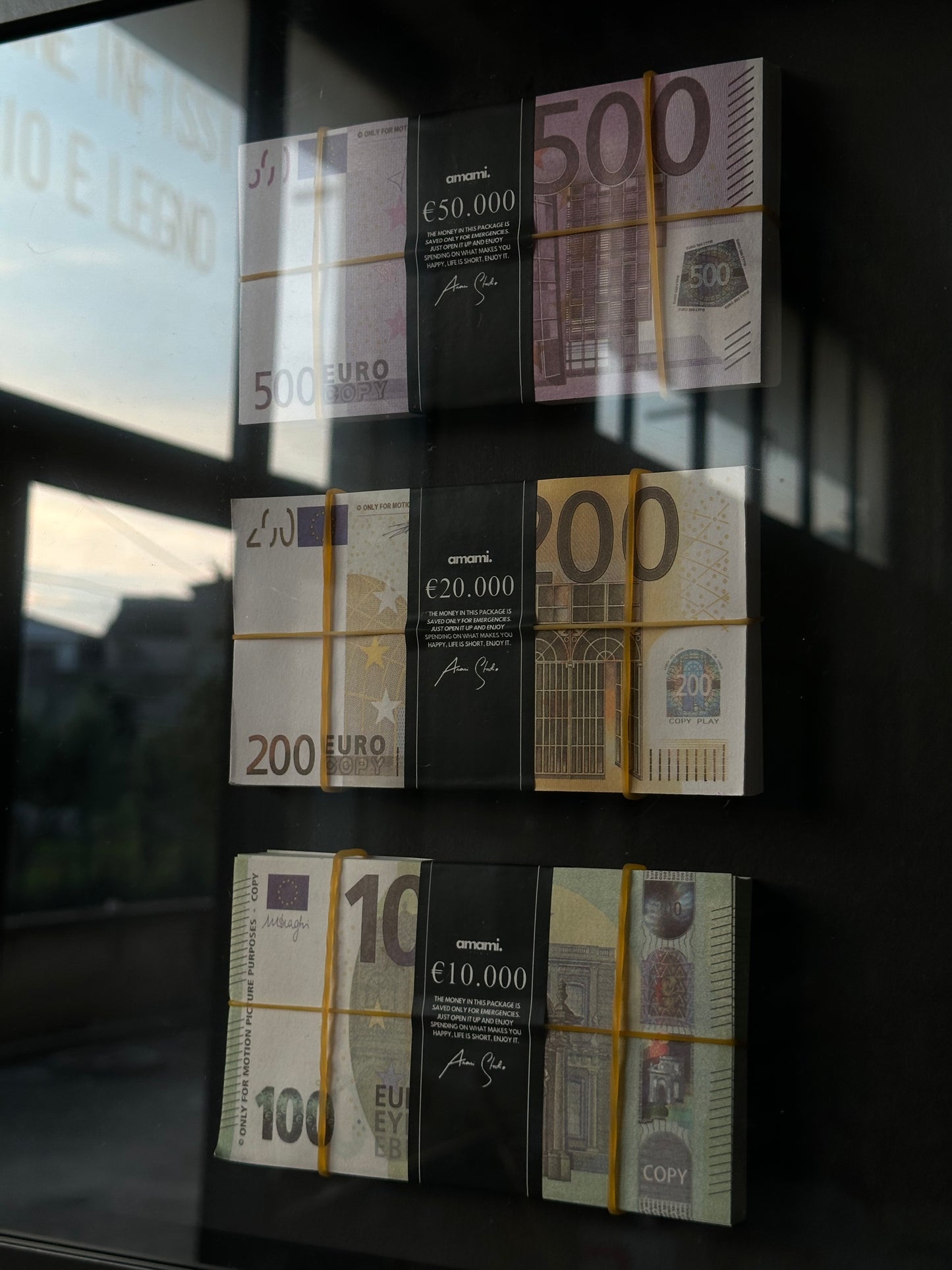 Money frame - Vertical Cash Block €80,000