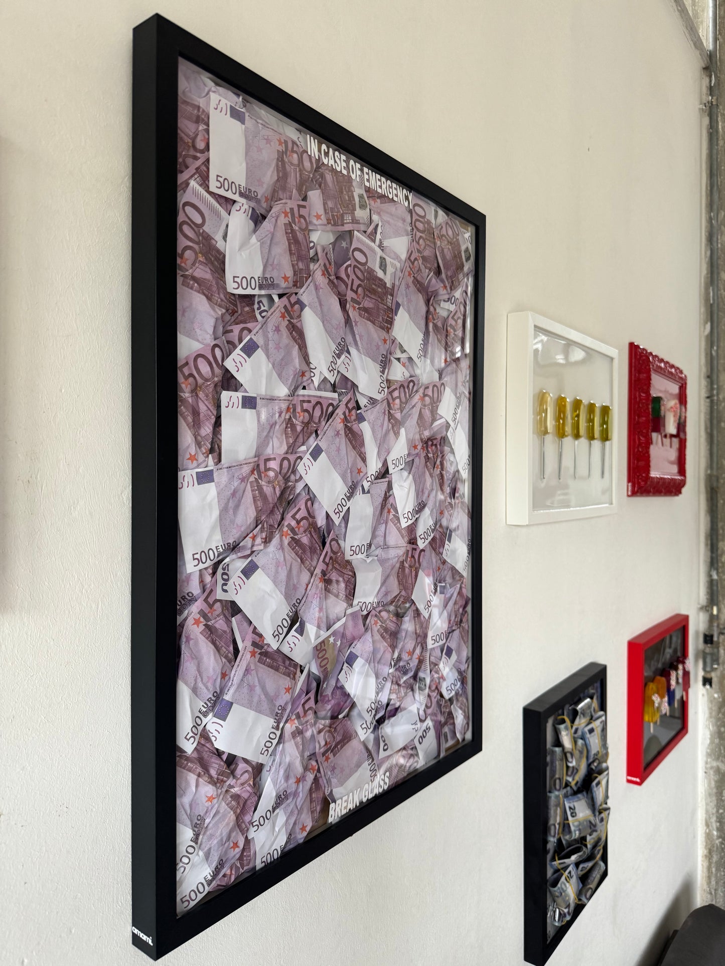 Quadro Money 500€ - In Case of Emergency - 2 colori disponibili