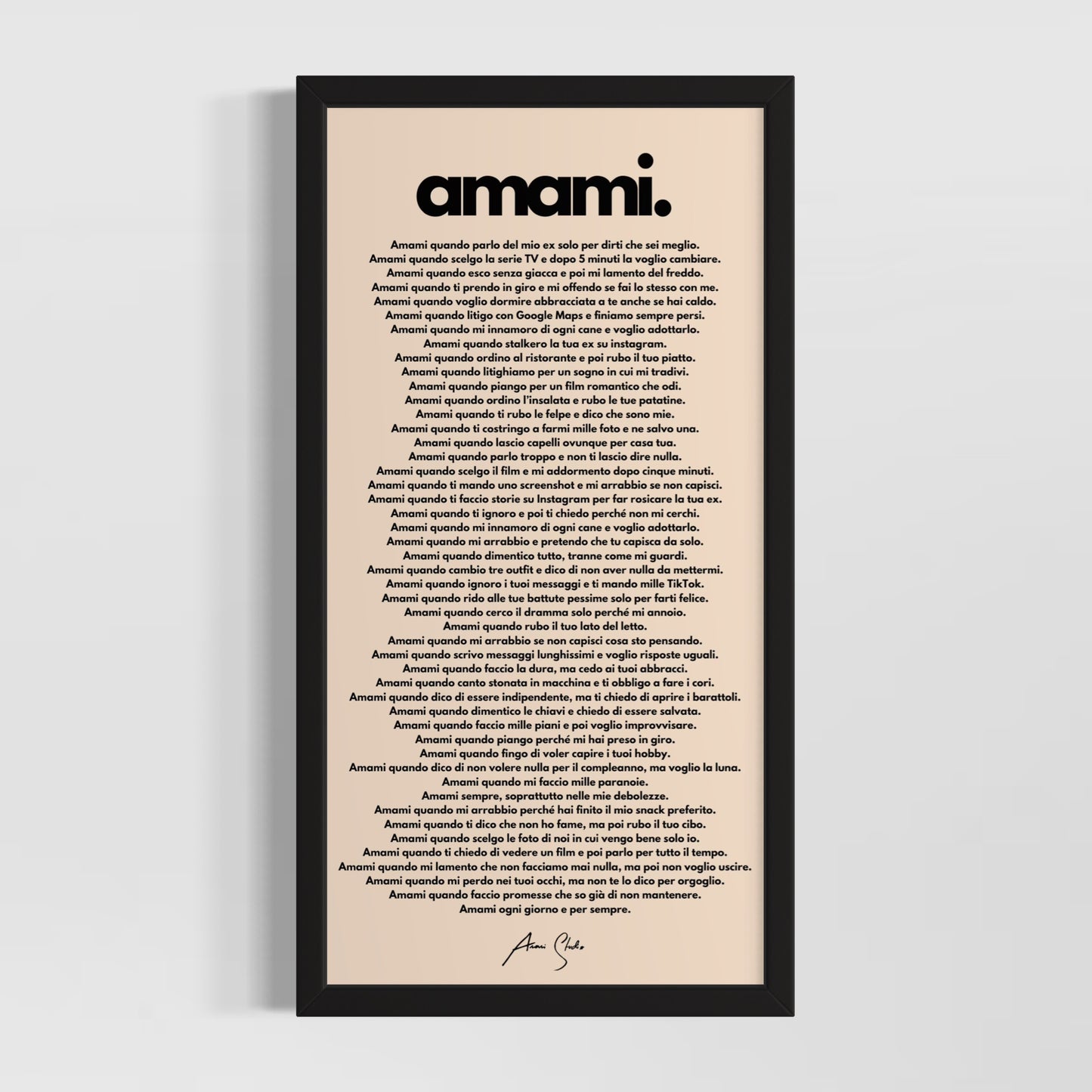 "Amami" - Manifesto dell'Amore Imperfetto PER LUI