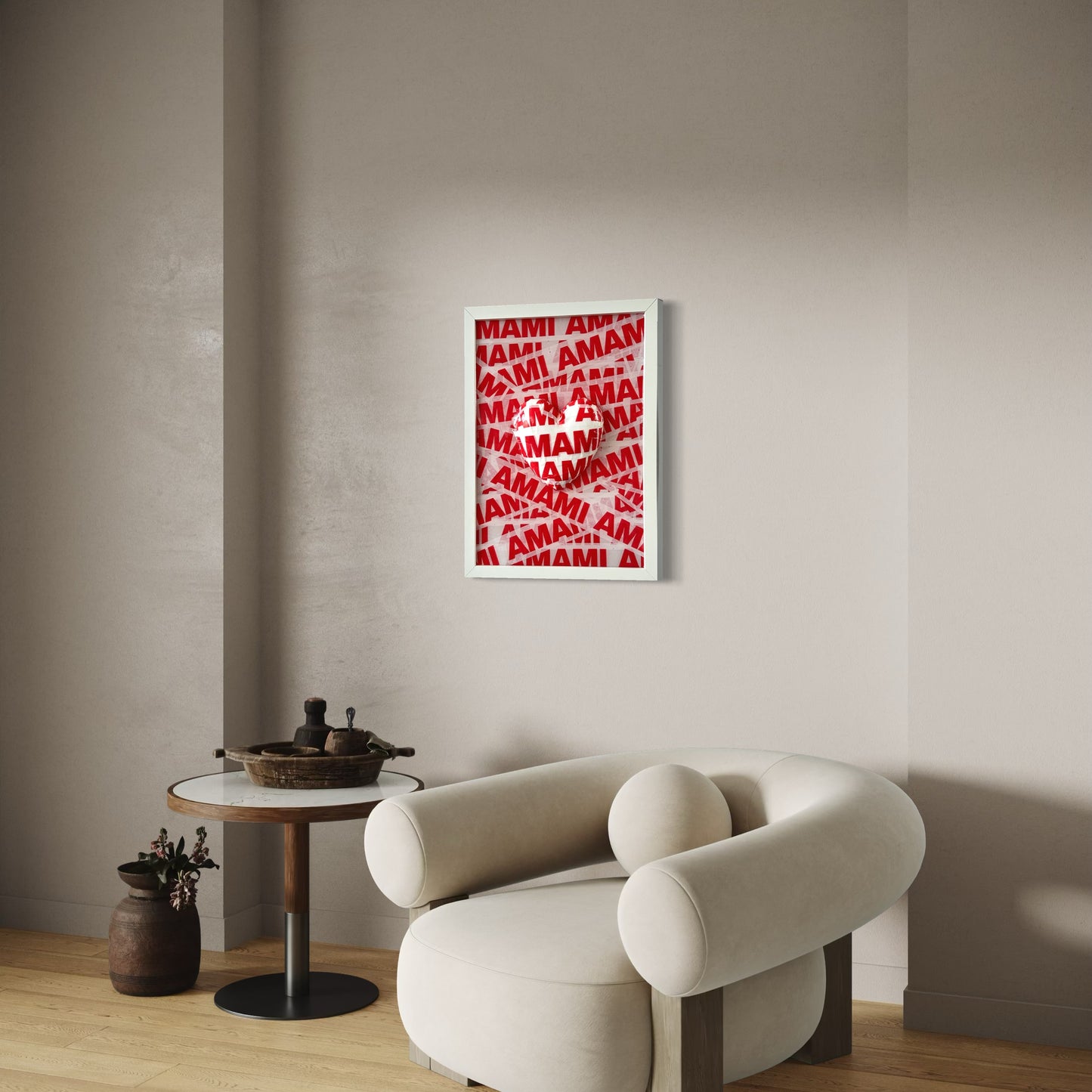 Quadro Cuore “AMAMI” - disponibile in 2 colori