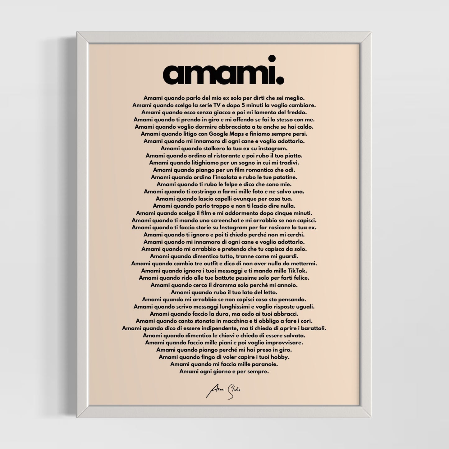 "Amami" - Manifesto dell'Amore Imperfetto PER LUI